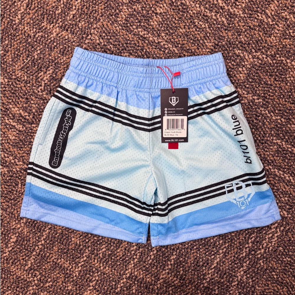 bl101.blue Light Blue Boys' Athletic Shorts